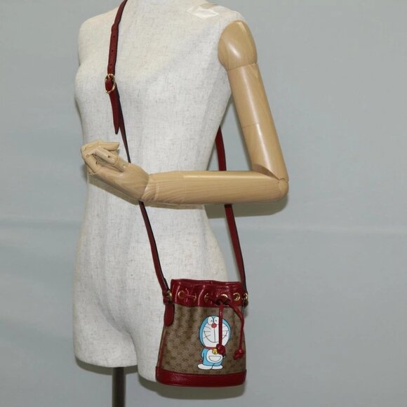 GUCCI Micro GG Supreme Doraemon Collaboration Bag PVC Beige Gold Auth 132450A - Picture 15 of 15